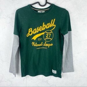 [Hampton Republic] Green Baseball Graphic Tee